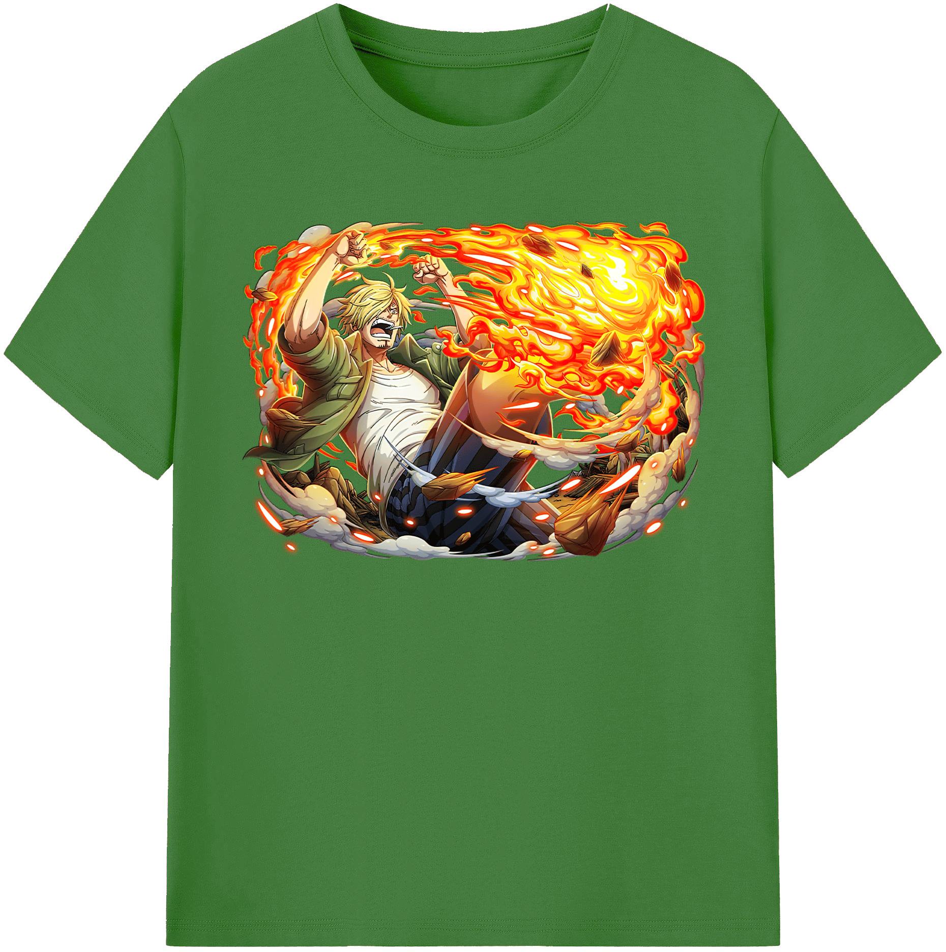 （画像用） ワンピース サンジ ONE PIECE Sanji レディースカジュアルプリントTシャツ（綿100％）